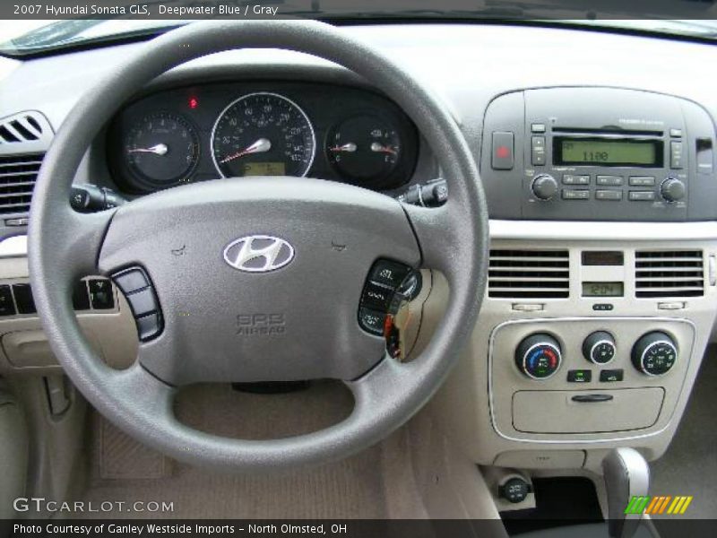 Deepwater Blue / Gray 2007 Hyundai Sonata GLS
