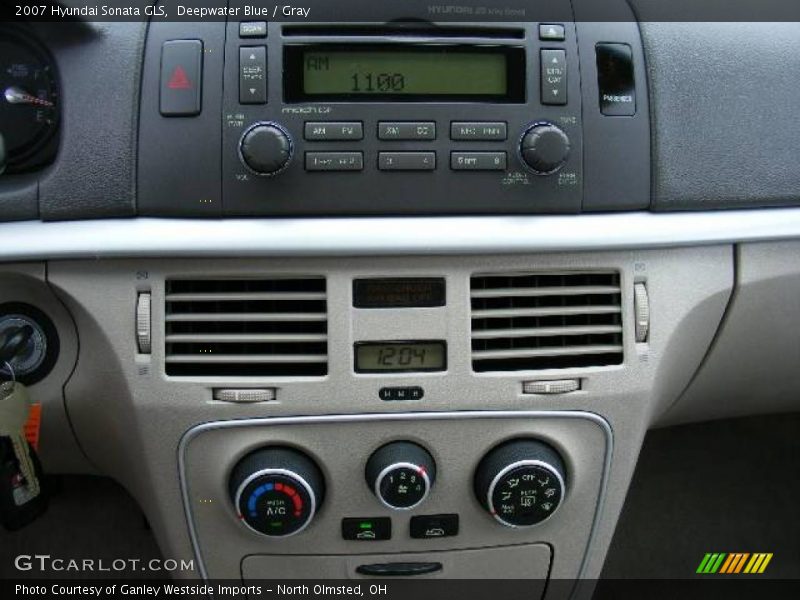 Deepwater Blue / Gray 2007 Hyundai Sonata GLS