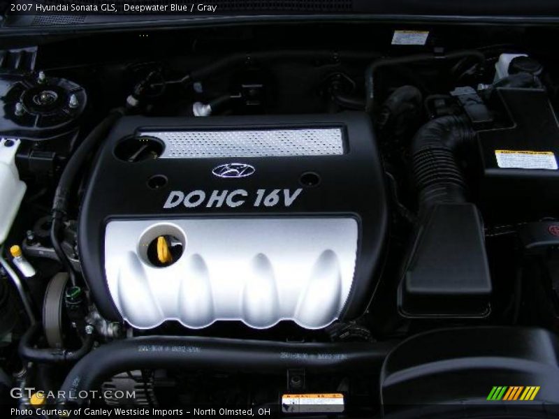Deepwater Blue / Gray 2007 Hyundai Sonata GLS