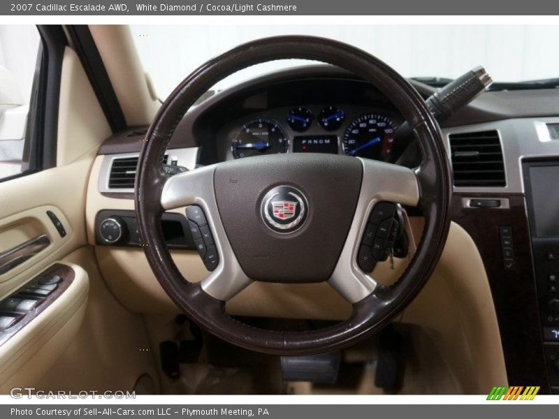White Diamond / Cocoa/Light Cashmere 2007 Cadillac Escalade AWD