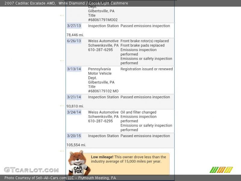 White Diamond / Cocoa/Light Cashmere 2007 Cadillac Escalade AWD