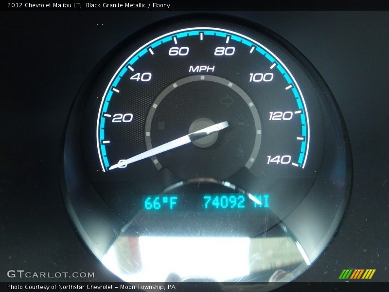 Black Granite Metallic / Ebony 2012 Chevrolet Malibu LT