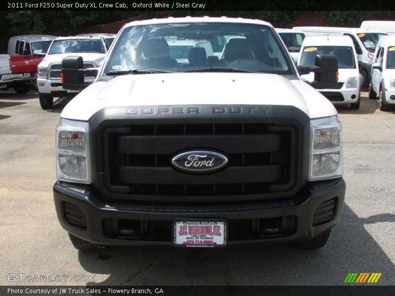 Oxford White / Steel Gray 2011 Ford F250 Super Duty XL Crew Cab