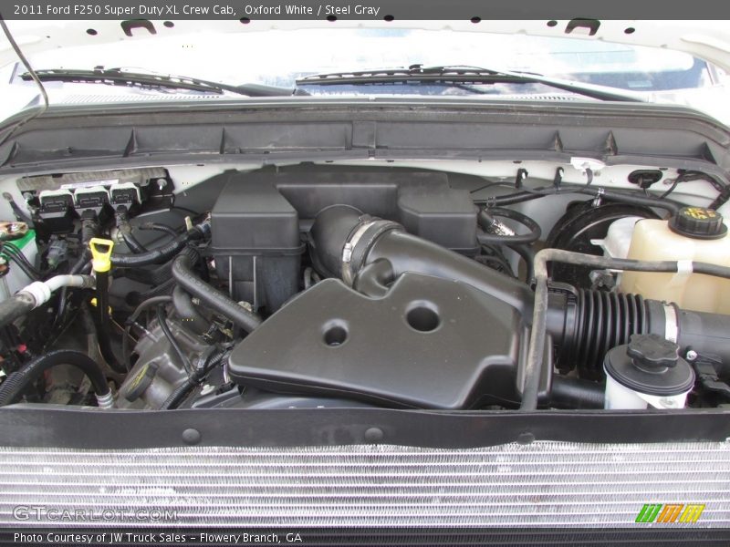 Oxford White / Steel Gray 2011 Ford F250 Super Duty XL Crew Cab