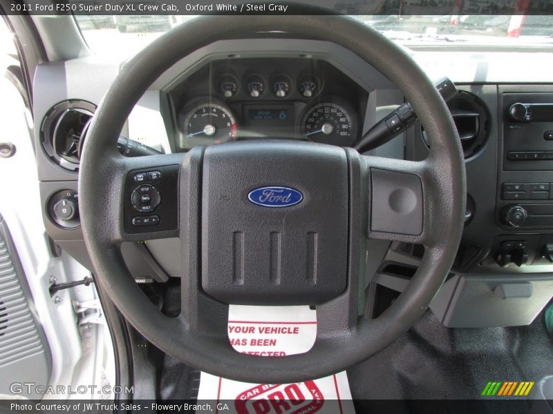 Oxford White / Steel Gray 2011 Ford F250 Super Duty XL Crew Cab