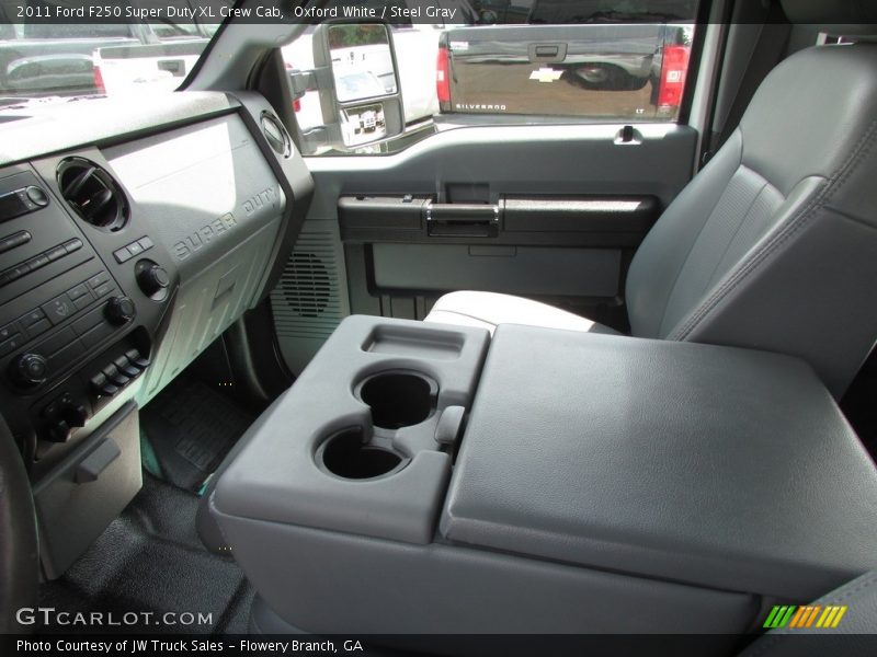 Oxford White / Steel Gray 2011 Ford F250 Super Duty XL Crew Cab