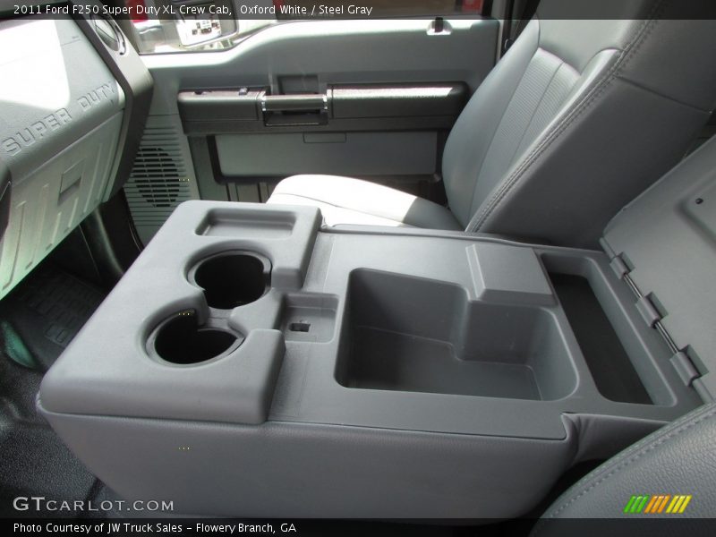 Oxford White / Steel Gray 2011 Ford F250 Super Duty XL Crew Cab