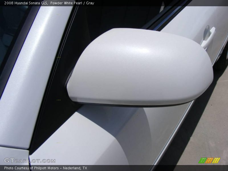 Powder White Pearl / Gray 2008 Hyundai Sonata GLS