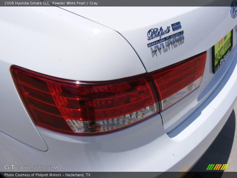 Powder White Pearl / Gray 2008 Hyundai Sonata GLS