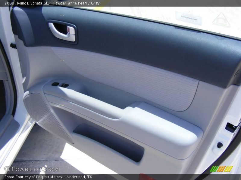 Powder White Pearl / Gray 2008 Hyundai Sonata GLS