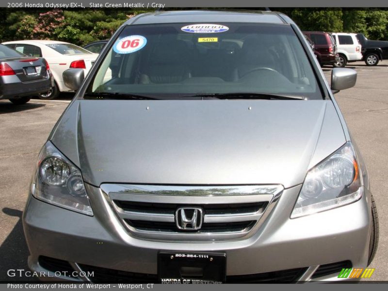 Slate Green Metallic / Gray 2006 Honda Odyssey EX-L