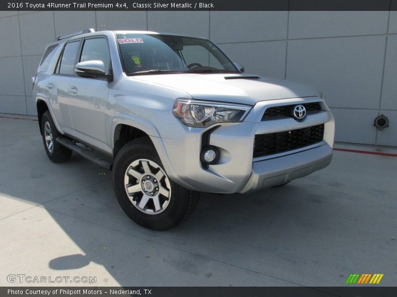 Classic Silver Metallic / Black 2016 Toyota 4Runner Trail Premium 4x4
