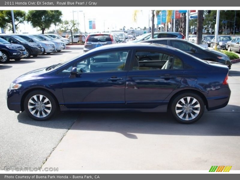 Royal Blue Pearl / Gray 2011 Honda Civic EX Sedan