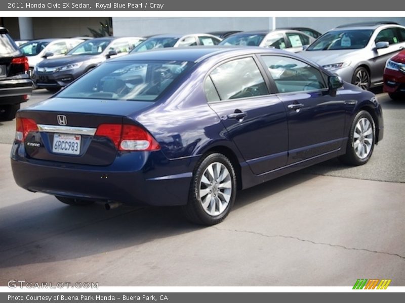 Royal Blue Pearl / Gray 2011 Honda Civic EX Sedan