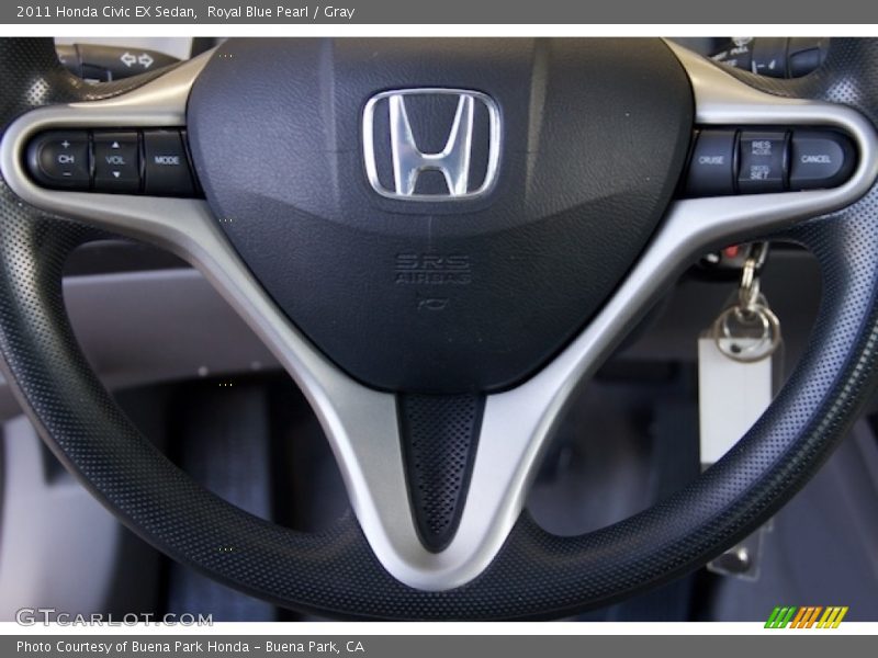 Royal Blue Pearl / Gray 2011 Honda Civic EX Sedan