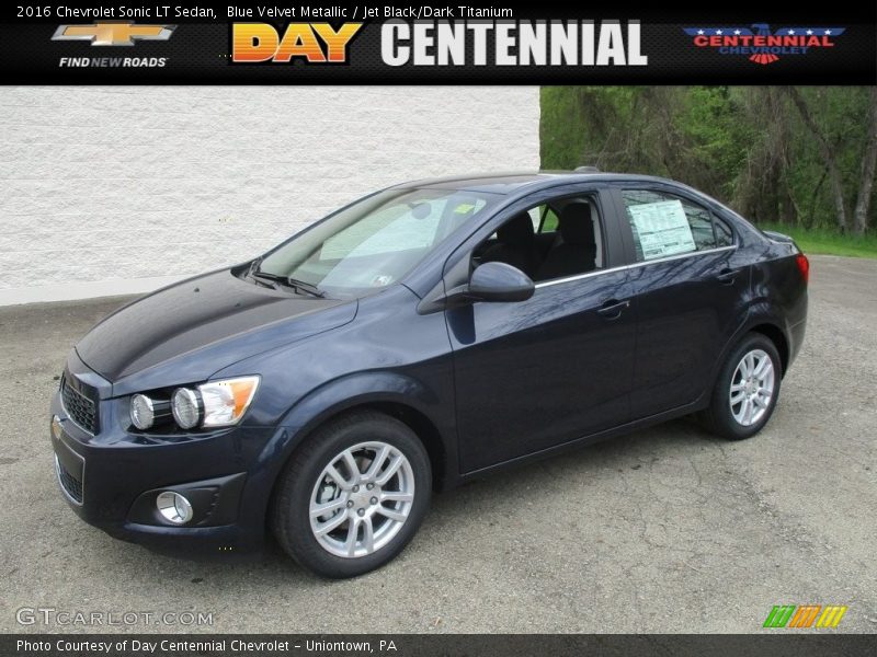 Blue Velvet Metallic / Jet Black/Dark Titanium 2016 Chevrolet Sonic LT Sedan