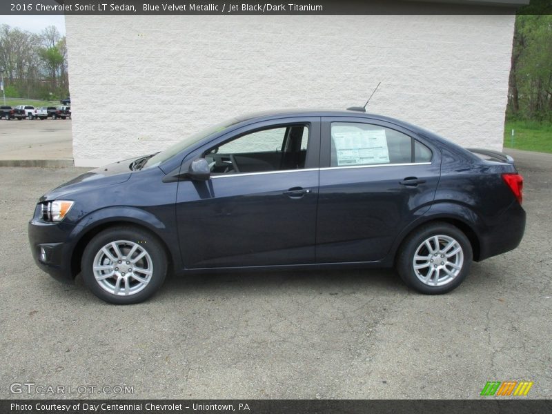 Blue Velvet Metallic / Jet Black/Dark Titanium 2016 Chevrolet Sonic LT Sedan