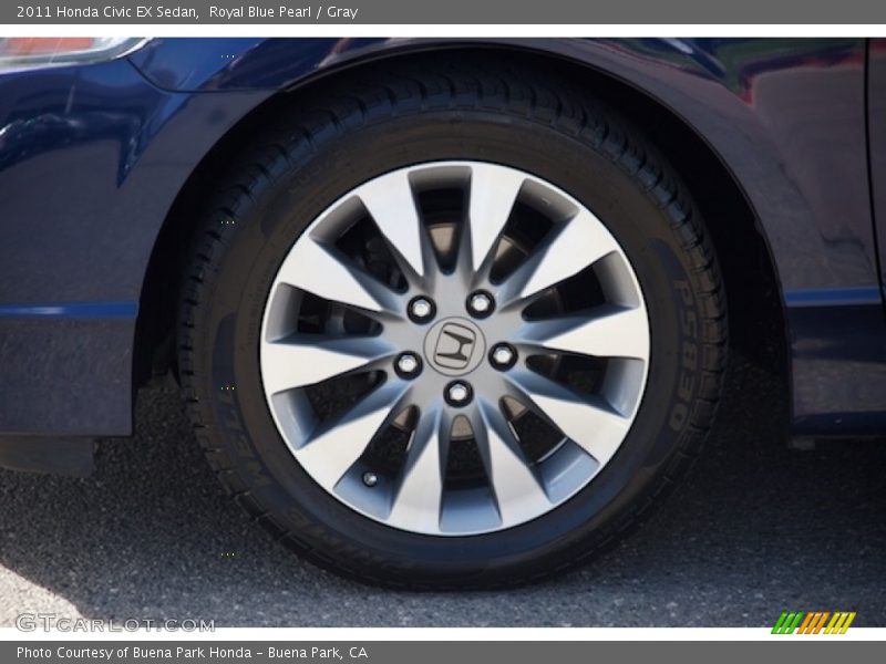 Royal Blue Pearl / Gray 2011 Honda Civic EX Sedan