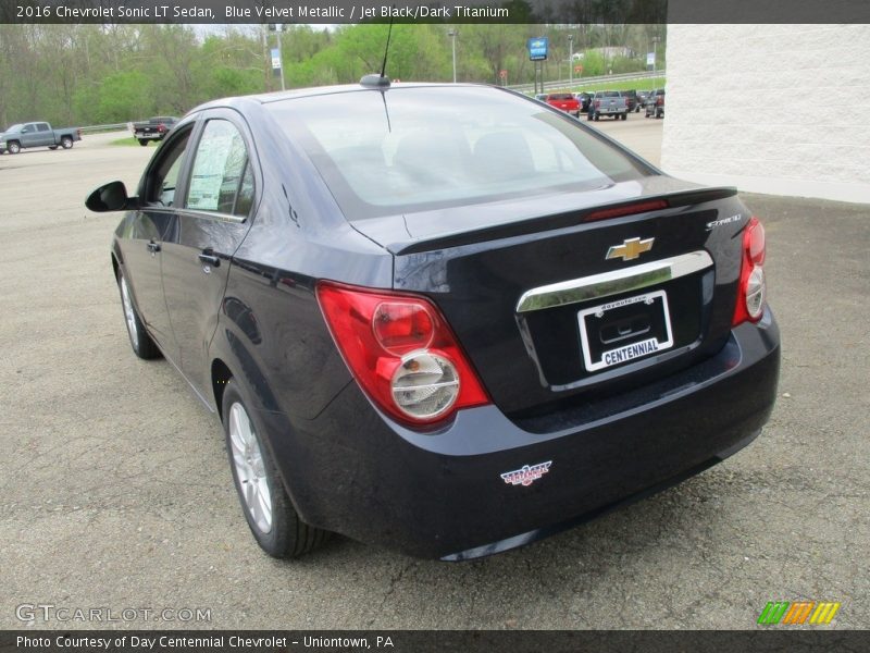 Blue Velvet Metallic / Jet Black/Dark Titanium 2016 Chevrolet Sonic LT Sedan