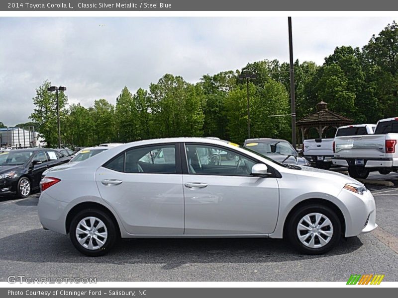 Classic Silver Metallic / Steel Blue 2014 Toyota Corolla L