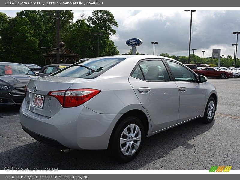 Classic Silver Metallic / Steel Blue 2014 Toyota Corolla L
