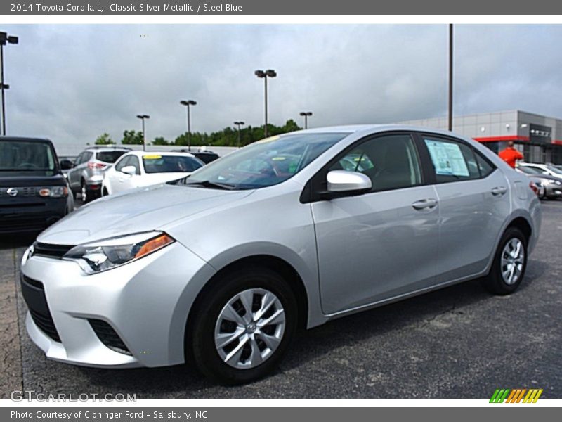 Classic Silver Metallic / Steel Blue 2014 Toyota Corolla L