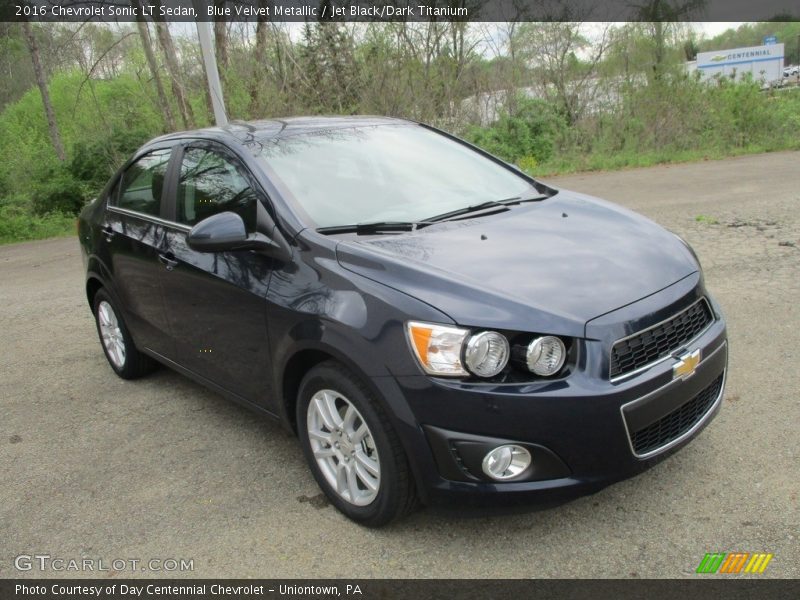 Blue Velvet Metallic / Jet Black/Dark Titanium 2016 Chevrolet Sonic LT Sedan