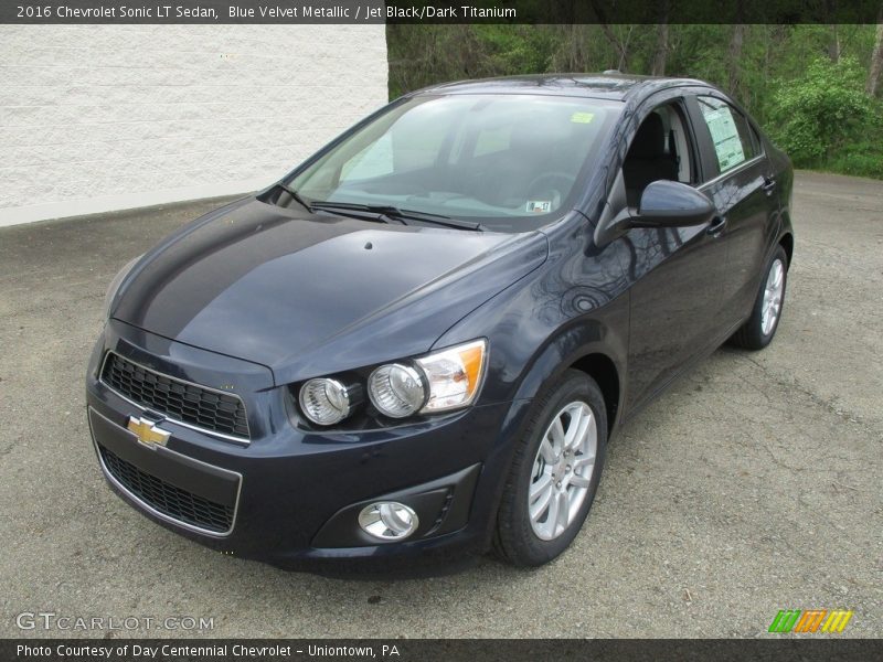 Blue Velvet Metallic / Jet Black/Dark Titanium 2016 Chevrolet Sonic LT Sedan