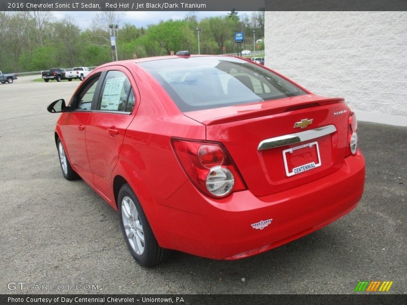 Red Hot / Jet Black/Dark Titanium 2016 Chevrolet Sonic LT Sedan