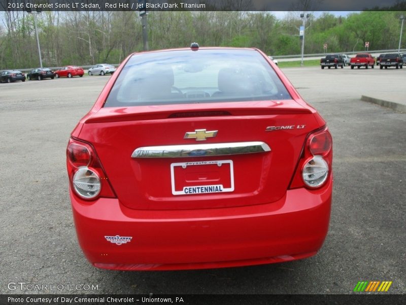 Red Hot / Jet Black/Dark Titanium 2016 Chevrolet Sonic LT Sedan