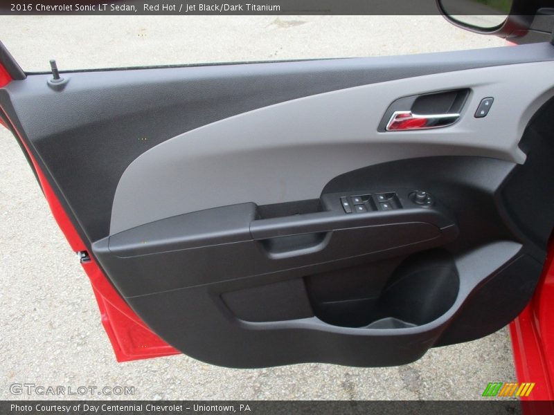 Red Hot / Jet Black/Dark Titanium 2016 Chevrolet Sonic LT Sedan