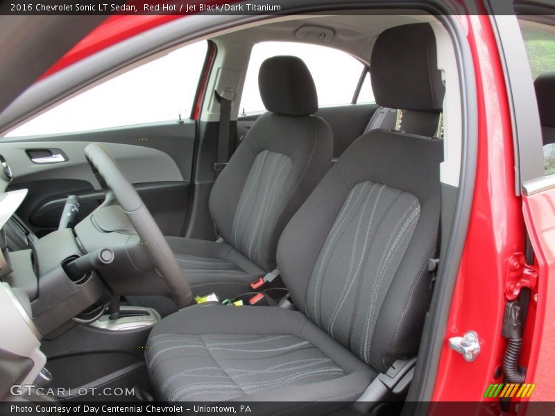 Red Hot / Jet Black/Dark Titanium 2016 Chevrolet Sonic LT Sedan