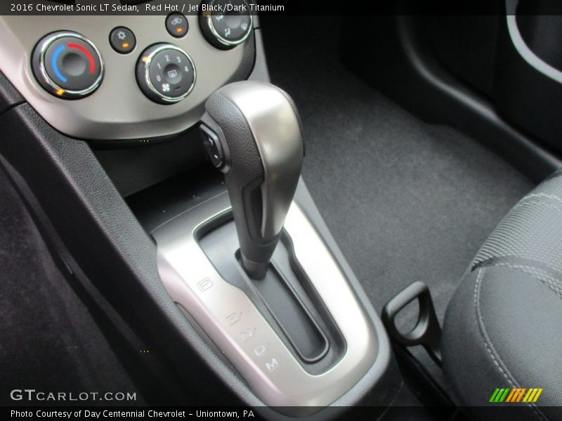 Red Hot / Jet Black/Dark Titanium 2016 Chevrolet Sonic LT Sedan