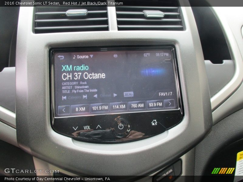 Red Hot / Jet Black/Dark Titanium 2016 Chevrolet Sonic LT Sedan