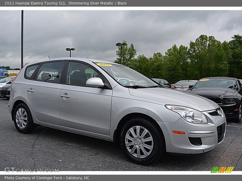 Shimmering Silver Metallic / Black 2011 Hyundai Elantra Touring GLS