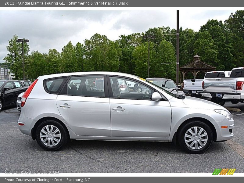 Shimmering Silver Metallic / Black 2011 Hyundai Elantra Touring GLS