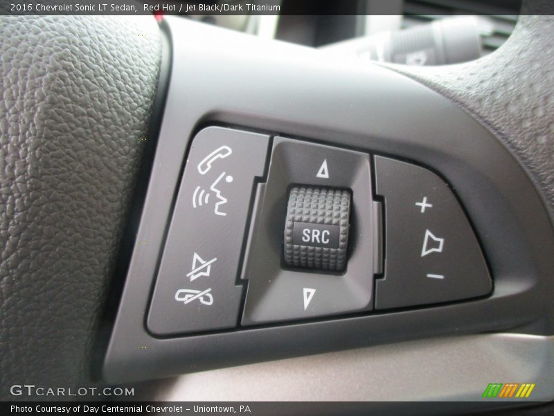 Red Hot / Jet Black/Dark Titanium 2016 Chevrolet Sonic LT Sedan