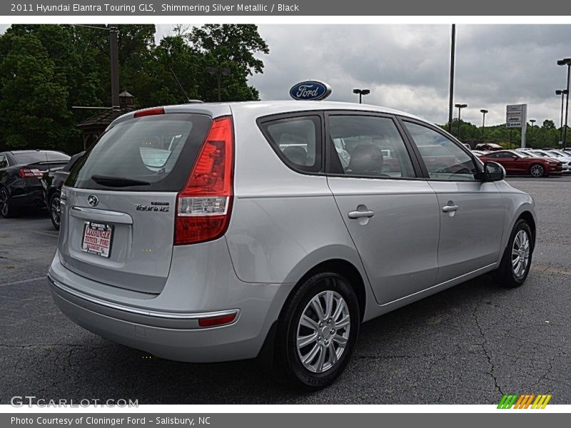 Shimmering Silver Metallic / Black 2011 Hyundai Elantra Touring GLS
