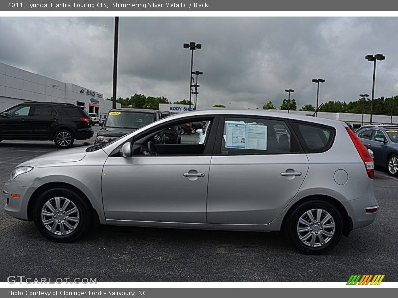 Shimmering Silver Metallic / Black 2011 Hyundai Elantra Touring GLS