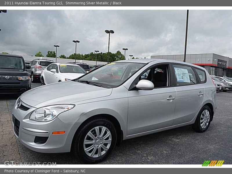 Shimmering Silver Metallic / Black 2011 Hyundai Elantra Touring GLS