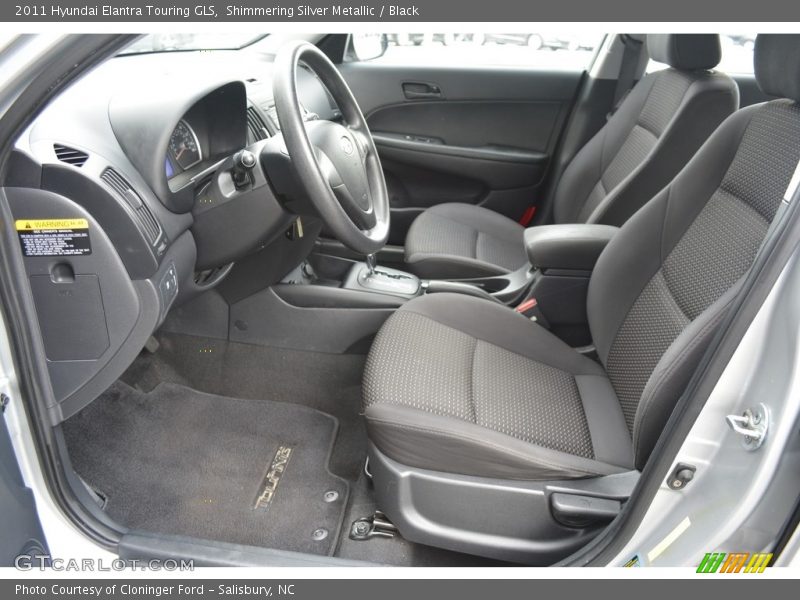 Shimmering Silver Metallic / Black 2011 Hyundai Elantra Touring GLS