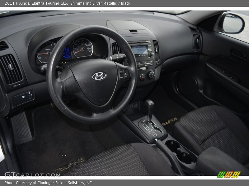 Shimmering Silver Metallic / Black 2011 Hyundai Elantra Touring GLS