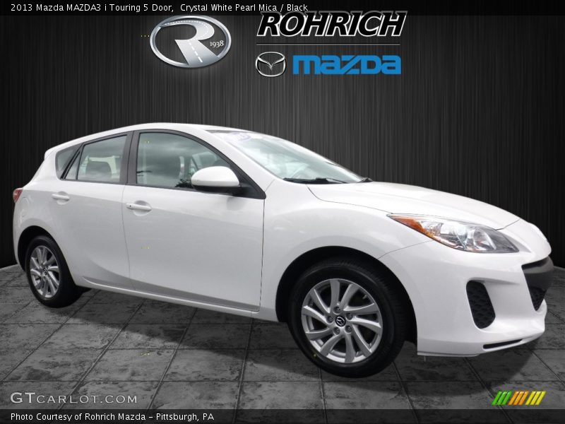 Crystal White Pearl Mica / Black 2013 Mazda MAZDA3 i Touring 5 Door