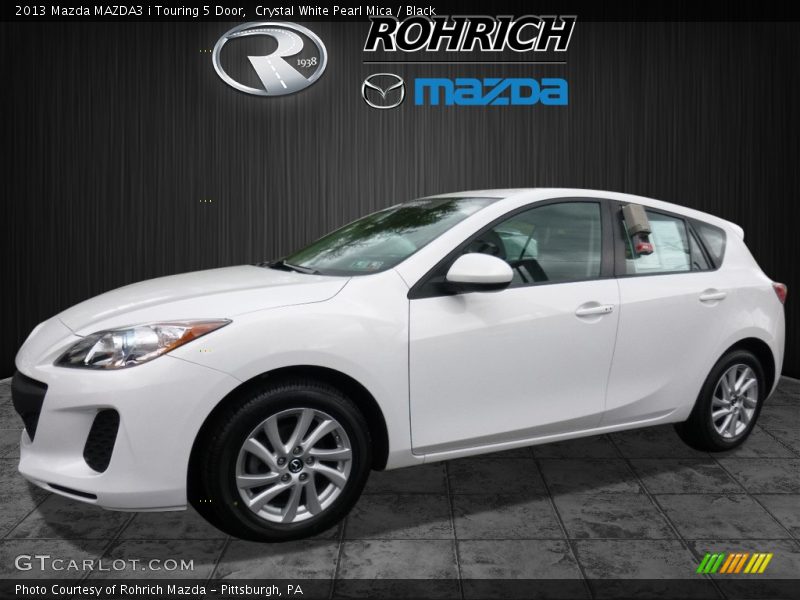 Crystal White Pearl Mica / Black 2013 Mazda MAZDA3 i Touring 5 Door