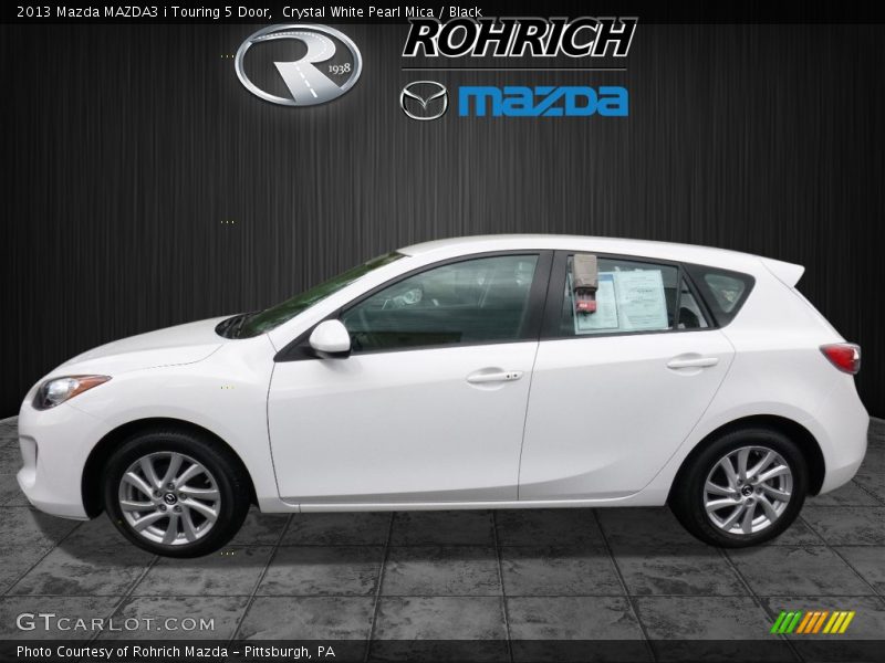 Crystal White Pearl Mica / Black 2013 Mazda MAZDA3 i Touring 5 Door