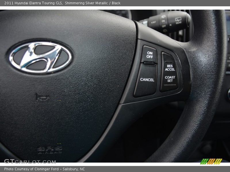 Shimmering Silver Metallic / Black 2011 Hyundai Elantra Touring GLS