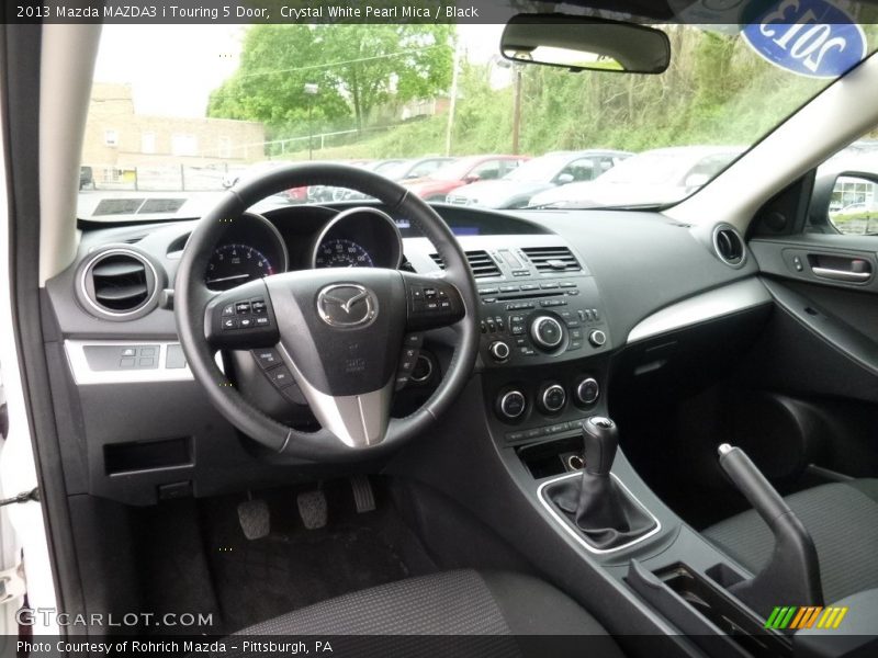 Crystal White Pearl Mica / Black 2013 Mazda MAZDA3 i Touring 5 Door
