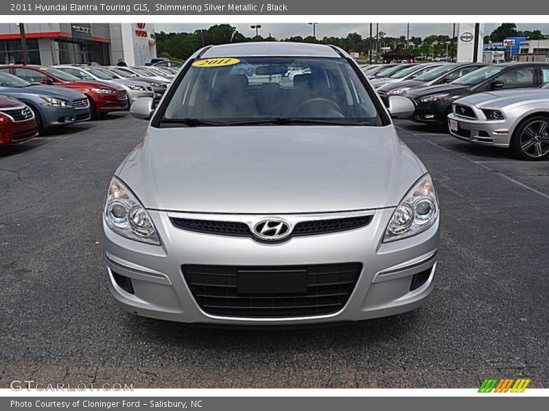 Shimmering Silver Metallic / Black 2011 Hyundai Elantra Touring GLS