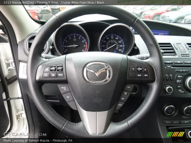 Crystal White Pearl Mica / Black 2013 Mazda MAZDA3 i Touring 5 Door