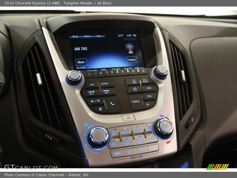 Tungsten Metallic / Jet Black 2016 Chevrolet Equinox LS AWD